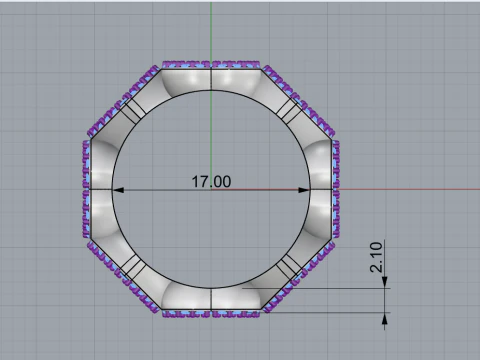 Heart ring model 811 3D Print Model