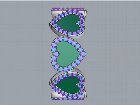 Heart ring model 811 3D Print Model
