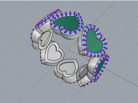 Heart ring model 811 3D Print Model