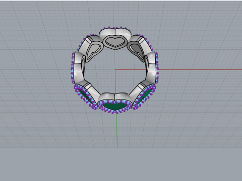 Heart ring model 811 3D Print Model