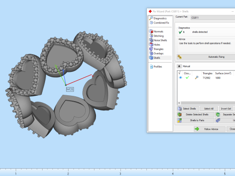 Heart ring model 811 3D Print Model