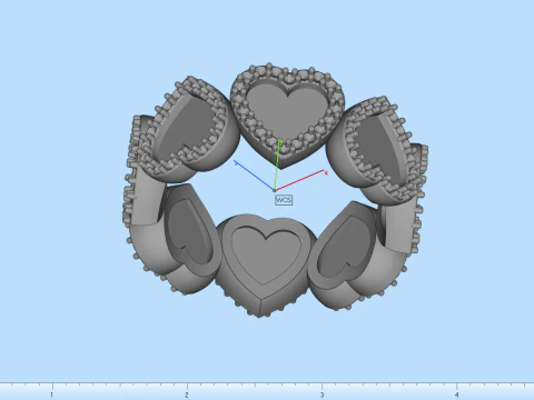 Heart ring model 811 3D Print Model