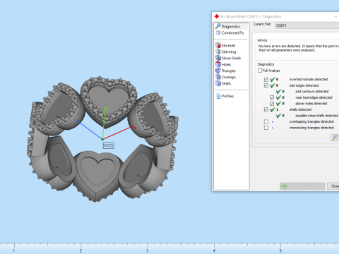 Heart ring model 811 3D Print Model