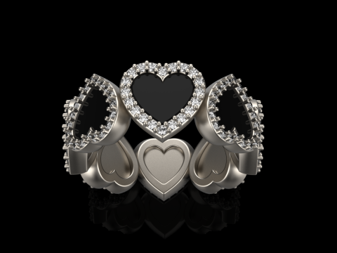 Heart ring model 811 3D Print Model