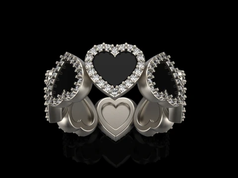 Heart ring model 811 3D Print Model