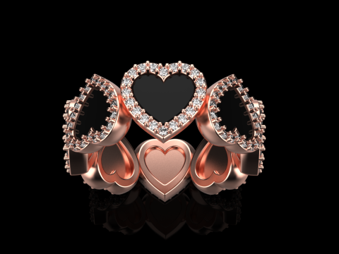 Heart ring model 811 3D Print Model