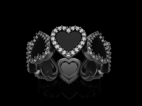 Heart ring model 811 3D Print Model