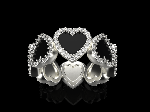 Heart ring model 811 3D Print Model