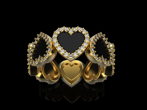 Heart ring model 811 3D Print Model