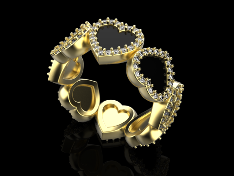 Heart ring model 811 3D Print Model