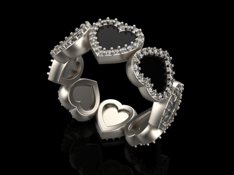 Heart ring model 811 3D Print Model