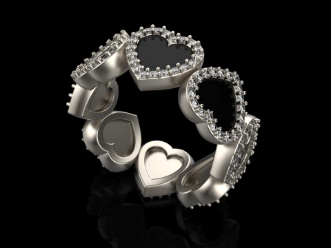 Heart ring model 811 3D Print Model