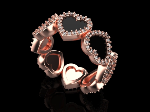 Heart ring model 811 3D Print Model
