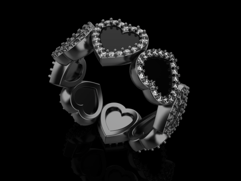 Heart ring model 811 3D Print Model