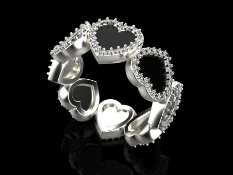 Heart ring model 811 3D Print Model