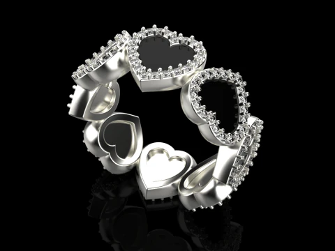 Heart ring model 811 3D Print Model