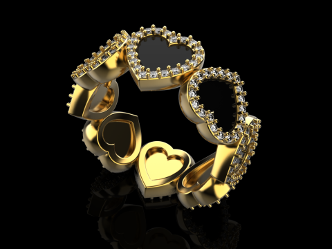 Heart ring model 811 3D Print Model