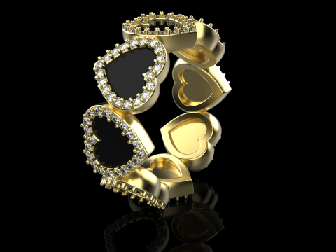 Heart ring model 811 3D Print Model