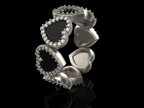 Heart ring model 811 3D Print Model