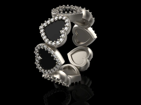 Heart ring model 811 3D Print Model