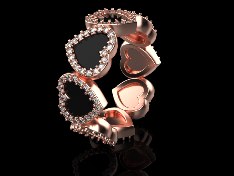 Heart ring model 811 3D Print Model