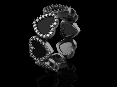Heart ring model 811 3D Print Model