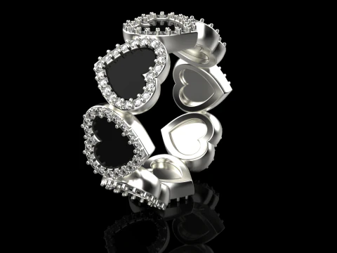 Heart ring model 811 3D Print Model
