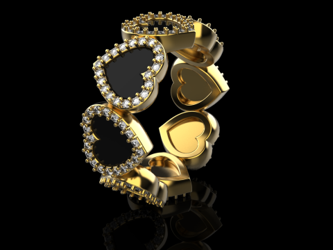 Heart ring model 811 3D Print Model