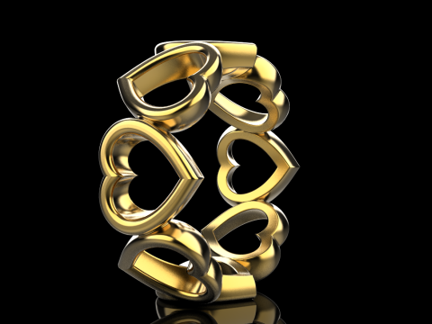 Heart ring model 810 3D Print Model