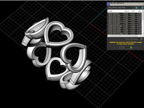 Heart ring model 810 3D Print Model
