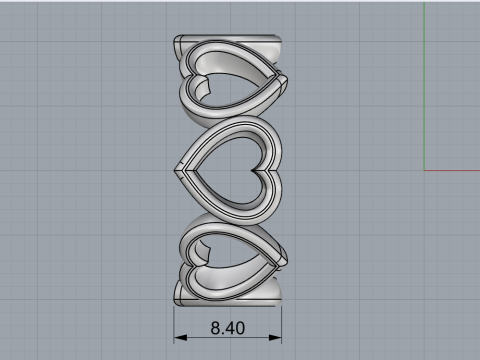 Heart ring model 810 3D Print Model