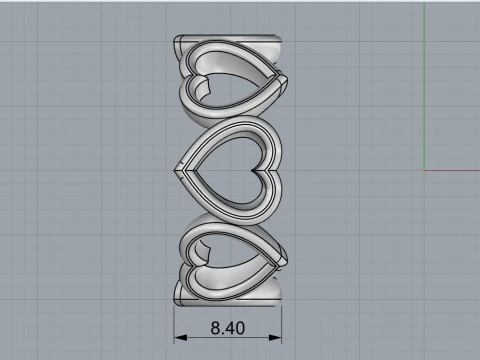 Heart ring model 810 3D Print Model