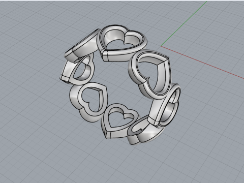 Heart ring model 810 3D Print Model