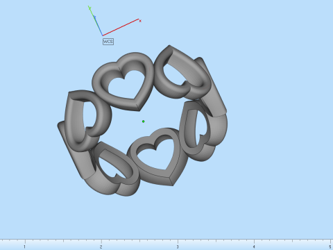 Heart ring model 810 3D Print Model