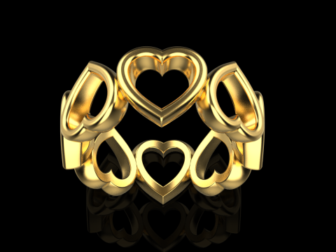 Heart ring model 810 3D Print Model