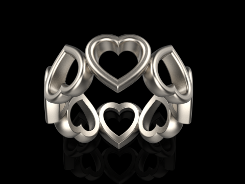 Heart ring model 810 3D Print Model