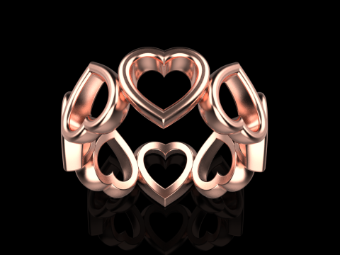 Heart ring model 810 3D Print Model