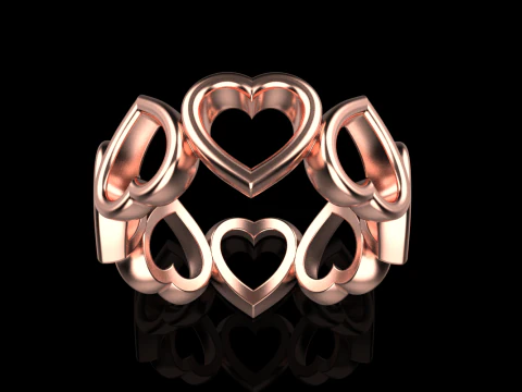 Heart ring model 810 3D Print Model