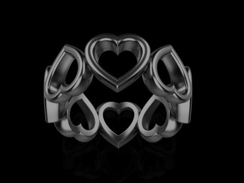 Heart ring model 810 3D Print Model
