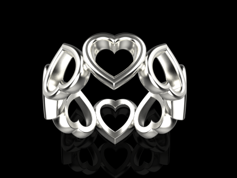 Heart ring model 810 3D Print Model