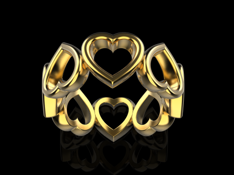 Heart ring model 810 3D Print Model