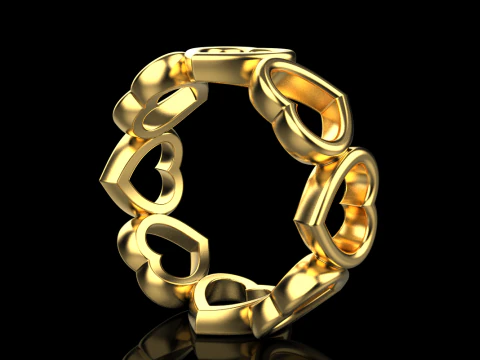 Heart ring model 810 3D Print Model
