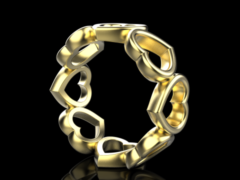 Heart ring model 810 3D Print Model