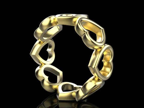 Heart ring model 810 3D Print Model