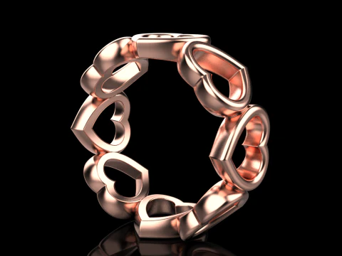 Heart ring model 810 3D Print Model