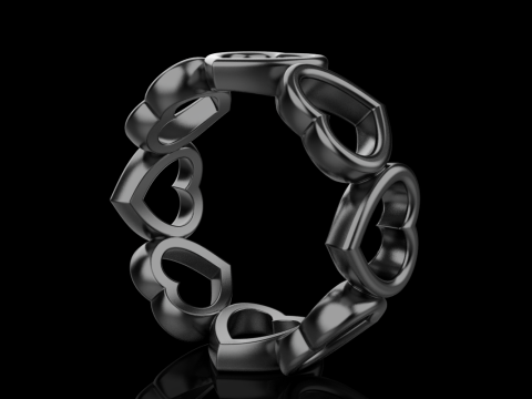 Heart ring model 810 3D Print Model
