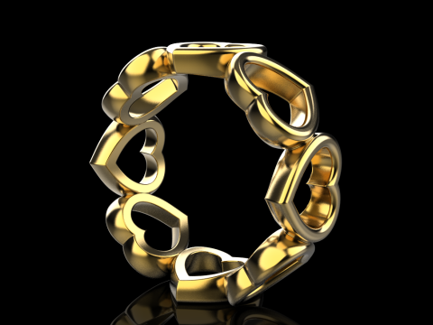Heart ring model 810 3D Print Model