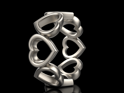Heart ring model 810 3D Print Model