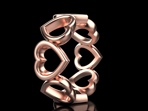 Heart ring model 810 3D Print Model