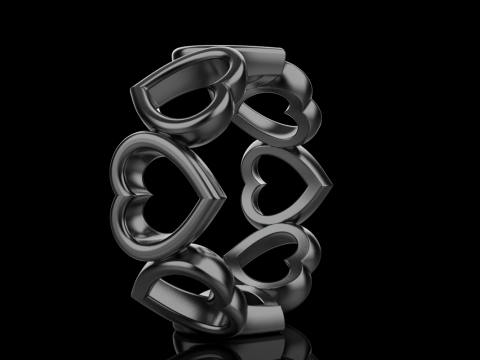 Heart ring model 810 3D Print Model
